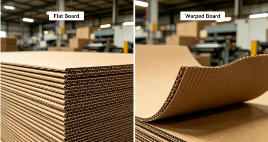 Flat corrugated board vs warp corrugated board